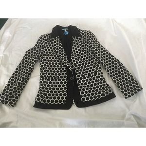 $148 LEIFNOTES Anthropologie Delacour Polka Dot Jacket Blazer Size 6